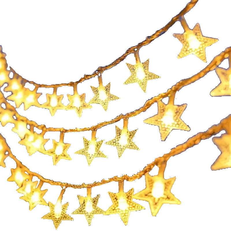 LED pentagrama estrella luz Navidad luz cadena luz estrellado partido decorativo luz boda arreglo batería Cadena de luz