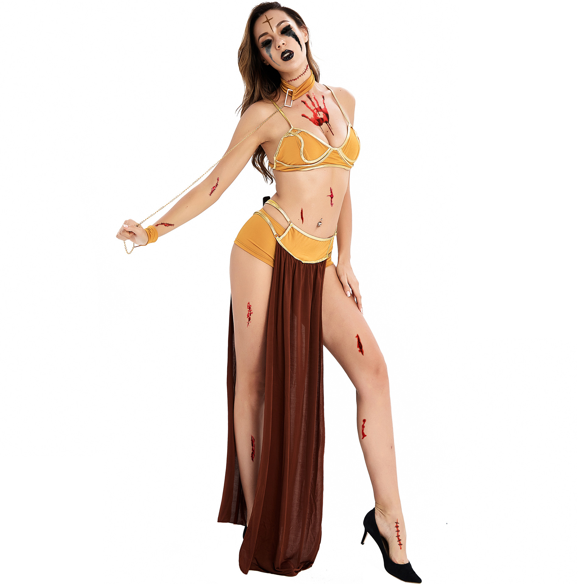 thumbnail image 1 of Disfraces de Halloween 2024 M-XXL Disfraz de actuación de la princesa Leia para Halloween, cosplay, traje de uniforme para juego de rol para adultos, 1 of 4