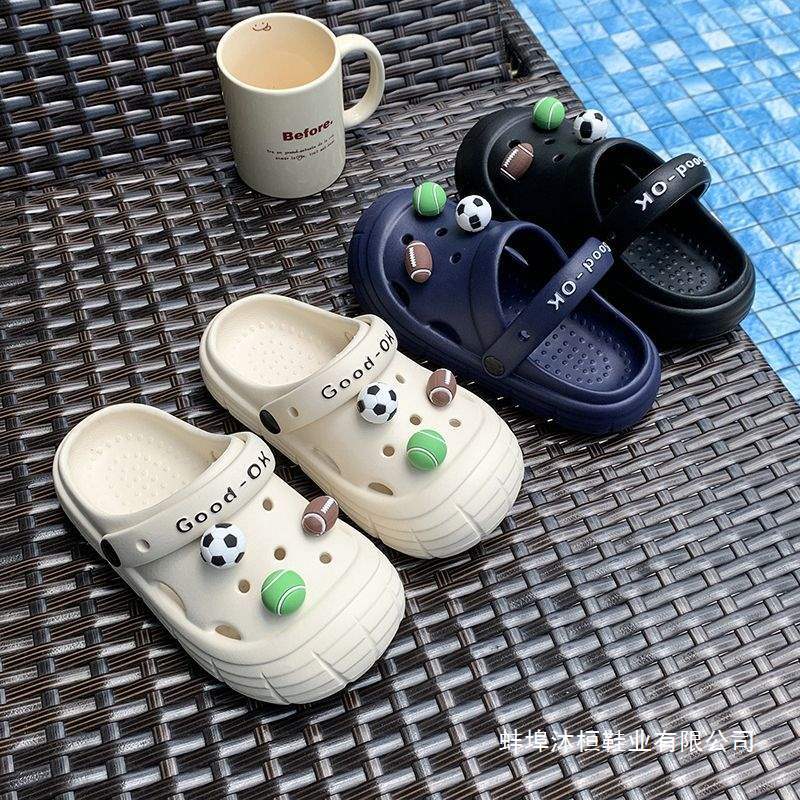 Korean-style children's shoes with high aesthetic appeal, summer outdoor sandals for kids, soft beach slippers