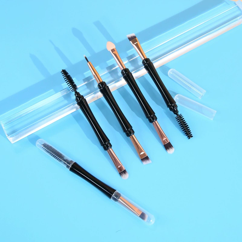 Double-sided cover with lid for eyelashes, curly handheld dustproof brush