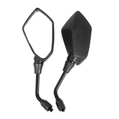 Snake Pattern Horizon Square Mirror – Motorcycle rearview mirror - snake-pattern-8mm-positive-left-and-right-pair