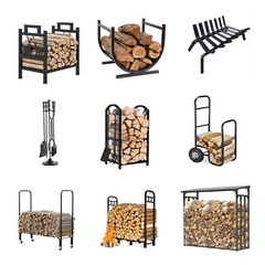 室内の屋外の暖炉の道具は薪を燃やします。