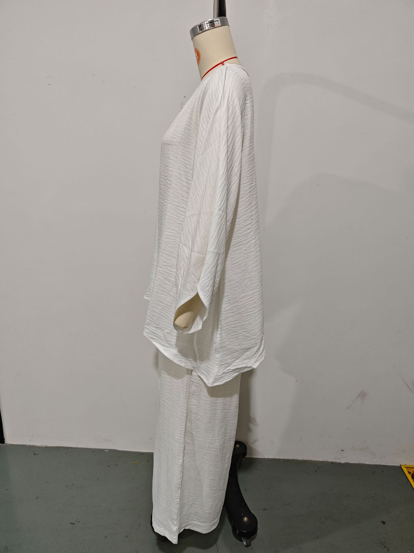 Women's Simple Loose Fit Linen Blend Shirt And Wide Leg Pants Set Casual Comfortable Two-Piece Outfit_ecoleips.com