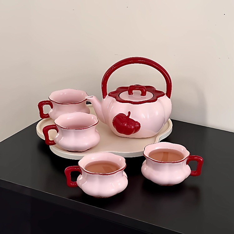 功夫茶杯茶壶客厅待客新家乔迁礼物南瓜茶具套装2025新款家用陶瓷|undefined
