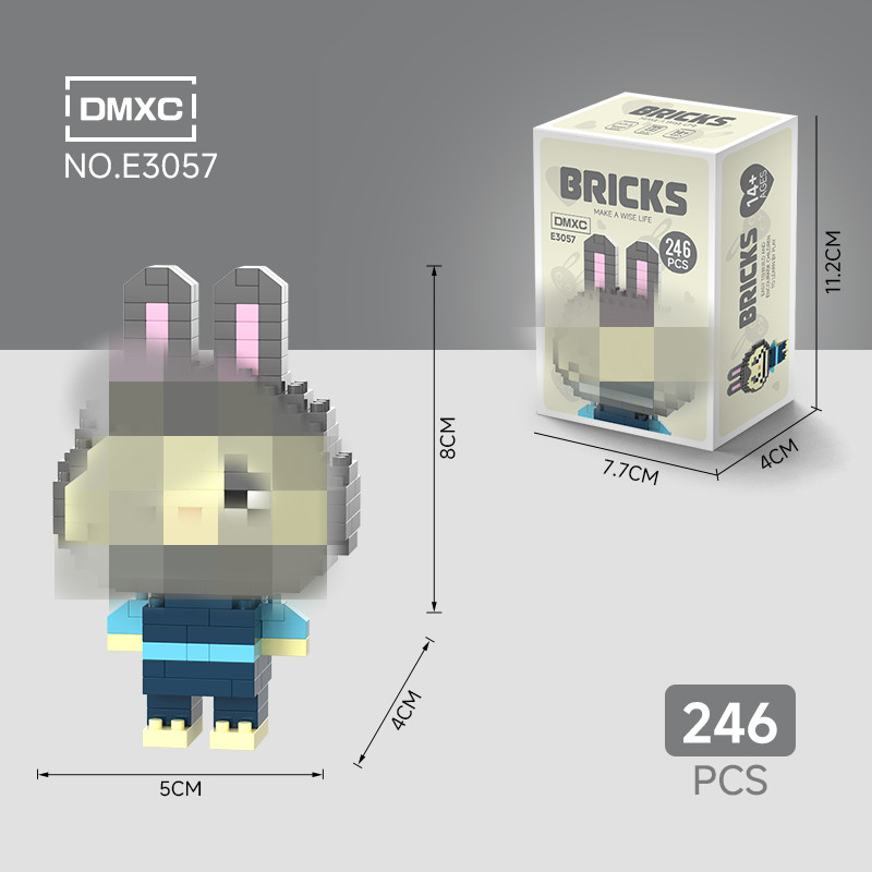 Modelo de Bloques de Construcción en Miniatura de Plástico DIY