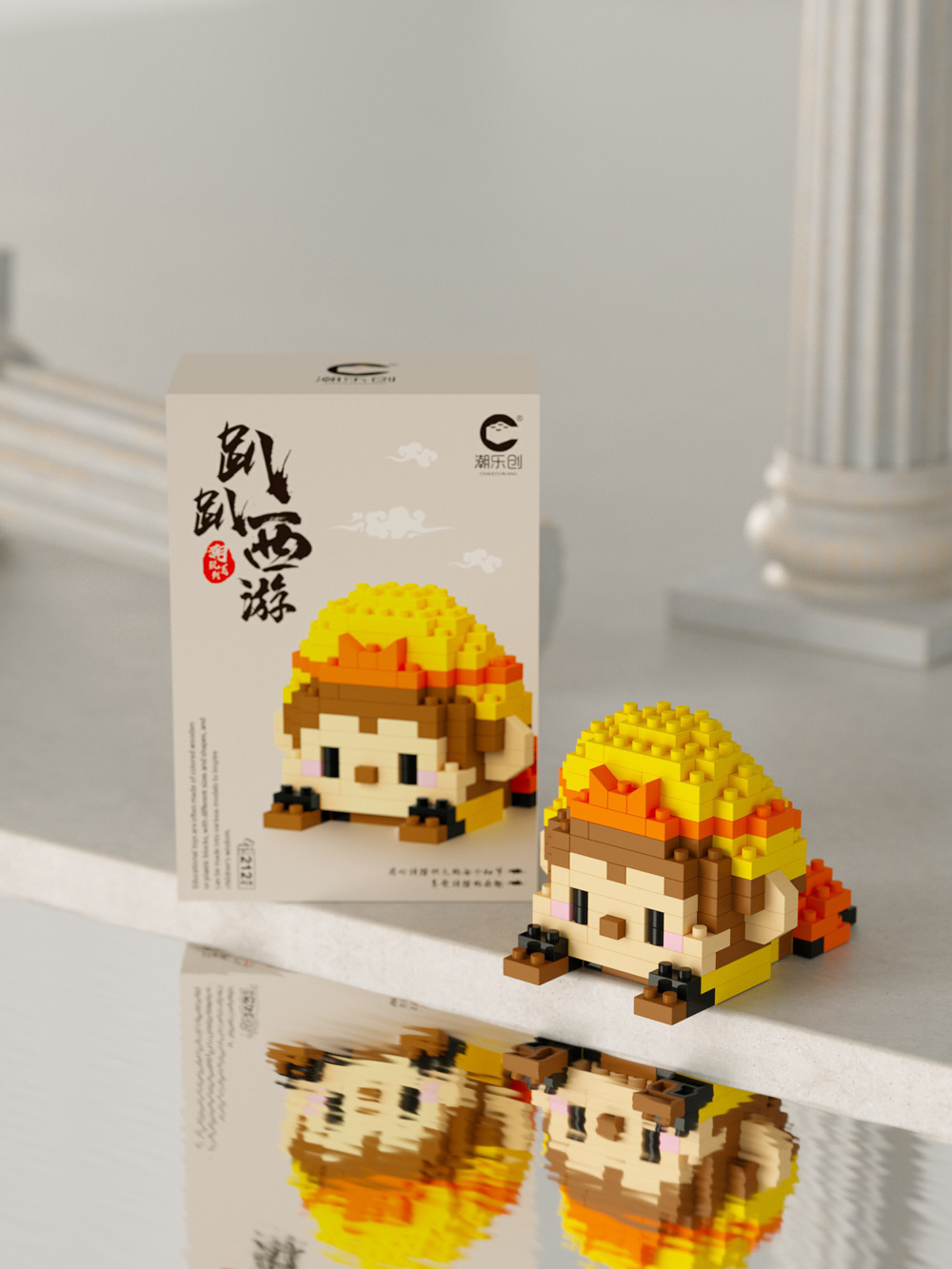 Compatible con Lego muñeca de dibujos animados micro partículas frambuesa oso montado bloques construcción juguetes educativos puesto ciego caja regalo al por mayor