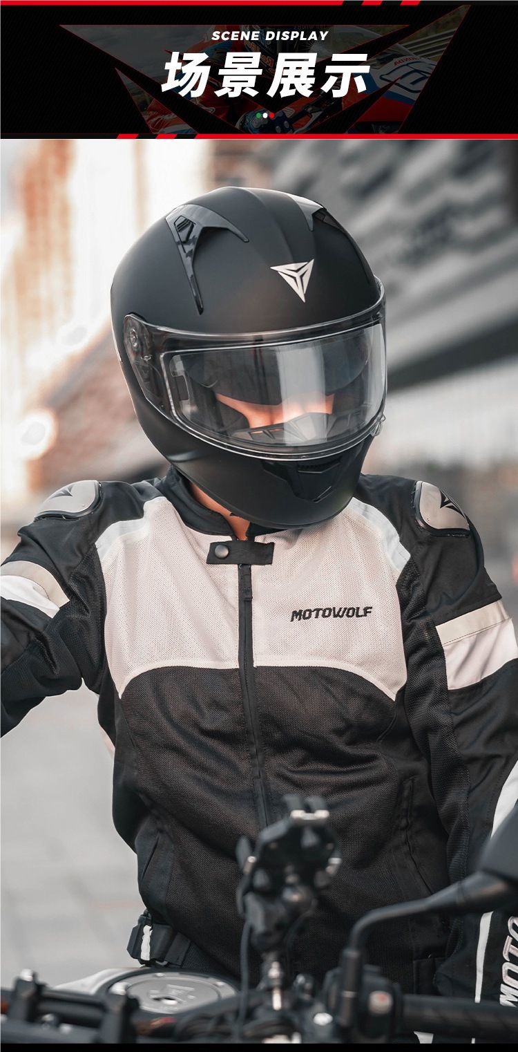 Modo Wolf Motorcycle Helmet Anti-Fog Sticker Electric Vehicle High-Definition Transparent Lens Sticker Full-Face Helmet Sticker Helmet Film Universal Type