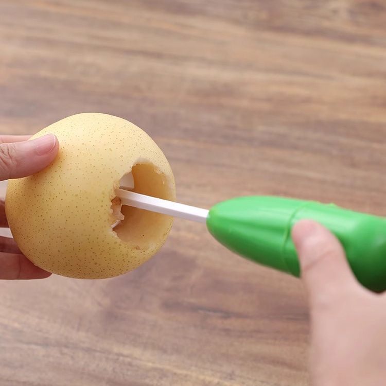 Peach Kernel Remover Household Size Large and Small Vegetable Fruit Hole Digging Tool Cucumber Bitter Gourd Meat Filling Fruit Core Removal Steaming Pear Magic Tool 