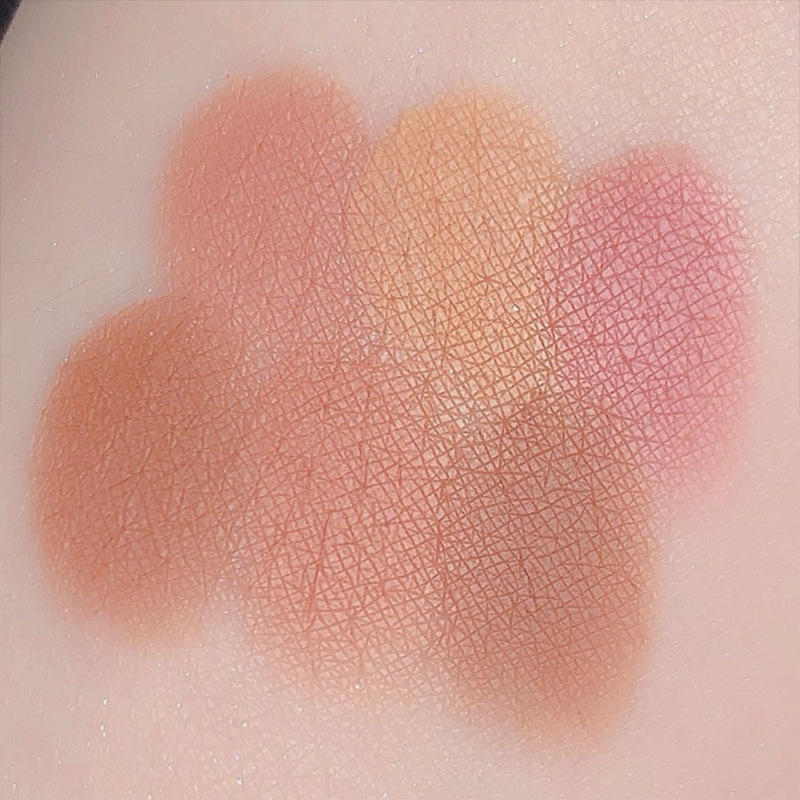 POPO CANDY Six-color Bear Blush Palette, Blush, Highlight, Shadow, Contouring all-in-one Palette, Facial makeup Tiktok undefined