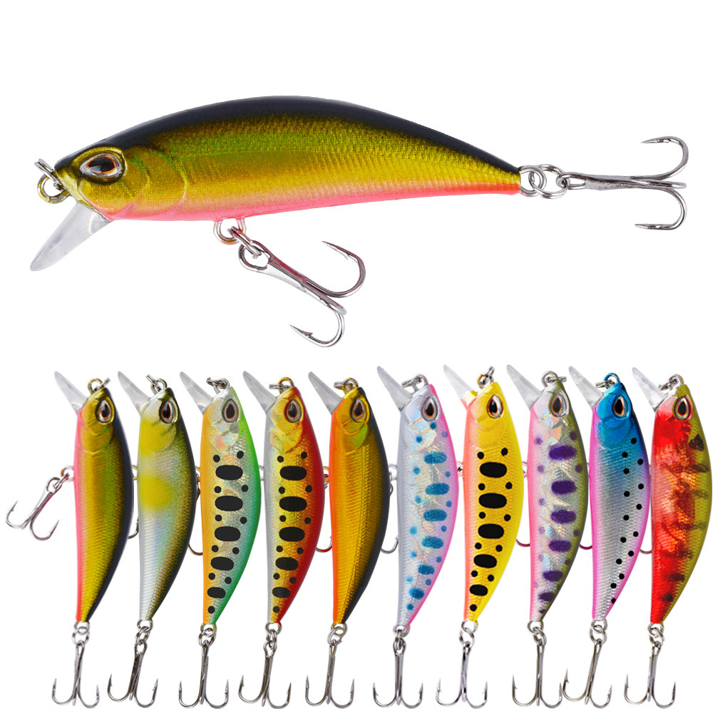 Luya bait fake bait sinking minnow micro-bait 5.5cm5g trembling sinking minnow long-range freshwater cocked mouth bass bait