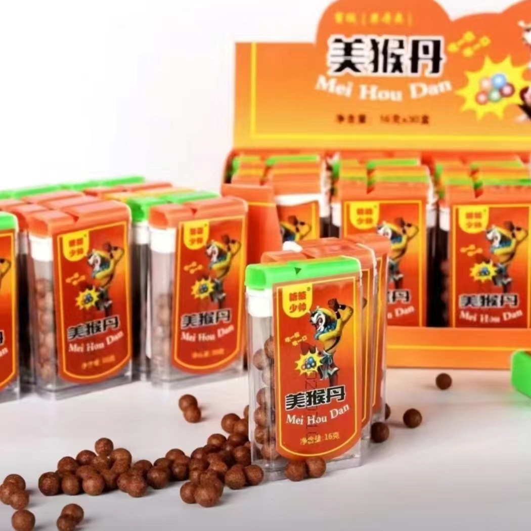 糖糖少帅 美猴丹 蜜饯果丹酸果球“老鼠屎”糖16g*30小瓶/盒