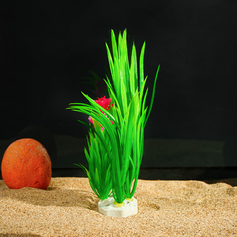 Decoración para Peceras, Plantas Acuáticas Artificiales, Paquete de Paisajismo Acuático, Plantas Acuáticas Falsas, Decoración de Plástico, Estilo Medio-Alto, Plantas Acuáticas Grandes