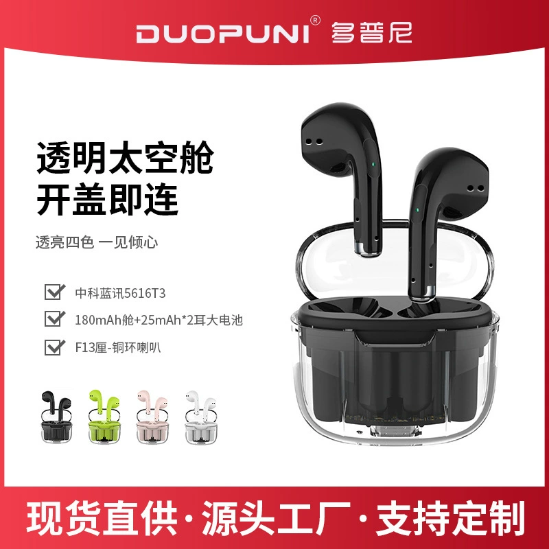 Stereon True Wireless прозрачный корпус, двусторонняя TWS Bluetooth-гарнитура с мощной звукоизоляцией и зарядным кейсом, версия 5.3, от производителя
