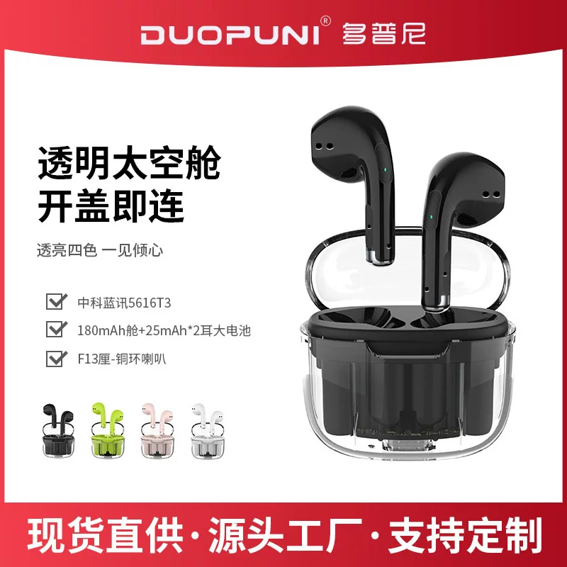 Stereon True Wireless прозрачный корпус, двусторонняя TWS Bluetooth-гарнитура с мощной звукоизоляцией и зарядным кейсом, версия 5.3, от производителя