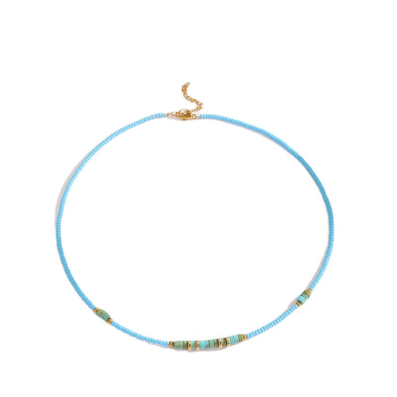 Miyuki Japón importó cuentas redondas Bohemia Picasso pequeño collar de piedra 2023 verano nuevo