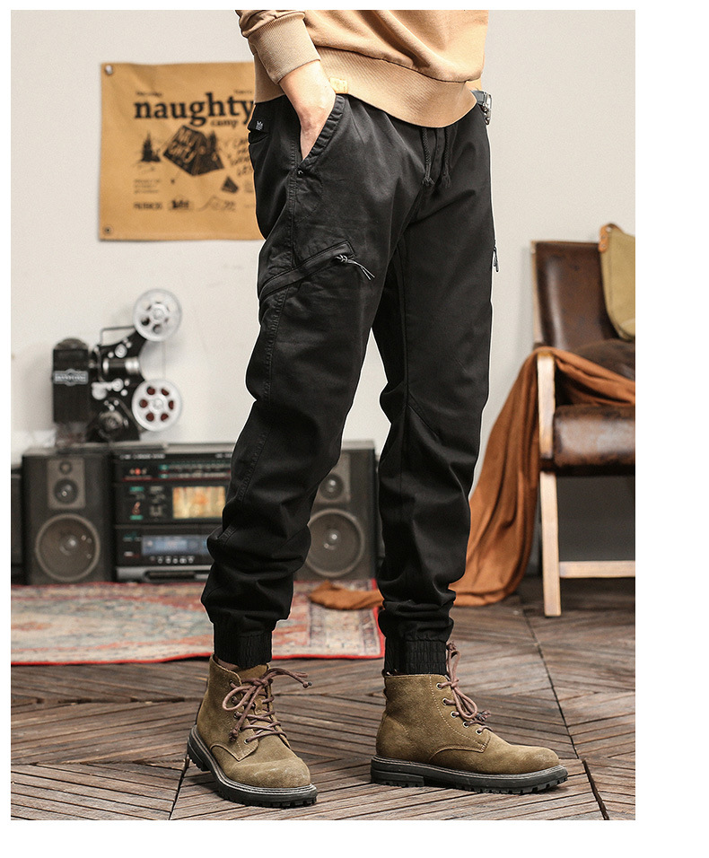 Men's Clothes Cargo Casual Pants Men's Autumn And Winter Fashion Brand Handsome Bundle Feet Multi-pocket Long Pants Men's Pants Wholesale_viptrois.com