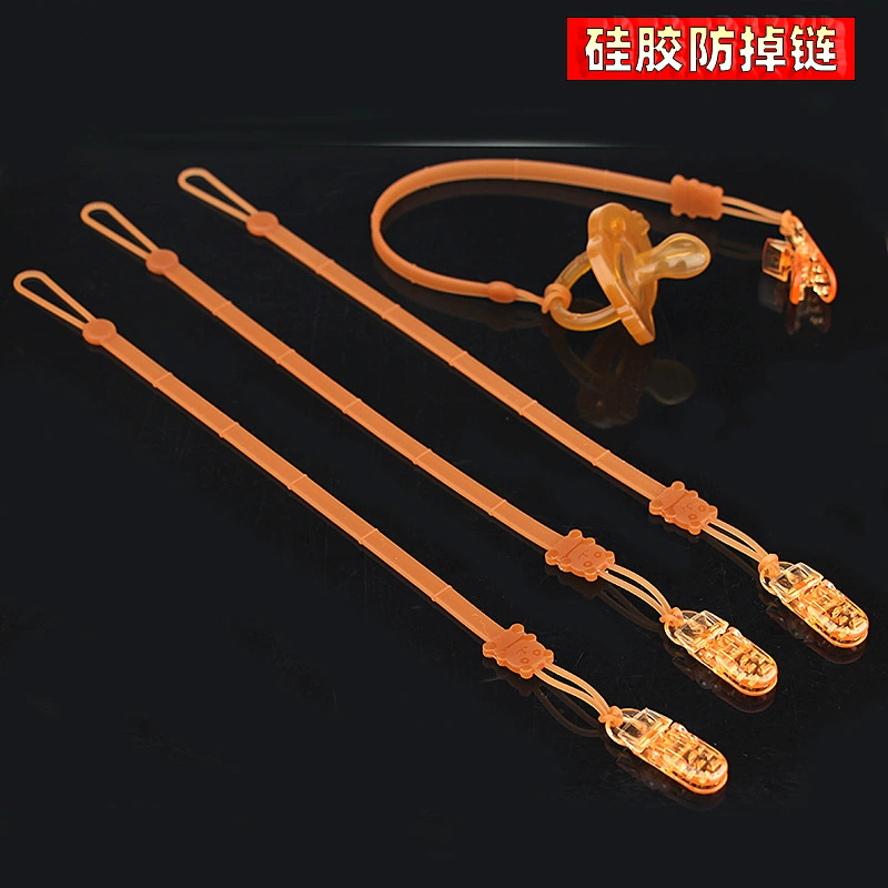 Оптовая продажа зубной клей силиконовый анти-цепь Детская соска соска зубной клей игра рот укус музыка анти-падение силиконовая цепь