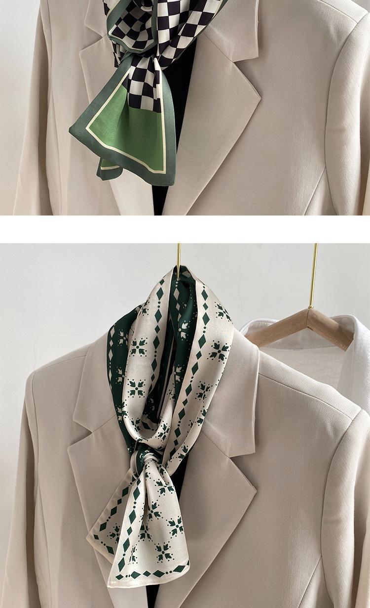 110 * 13cm new geometric women's rectangular spring and summer versatile professional decorative striped scarf headband_voghion.com