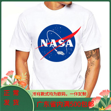 貨源美國宇航員NASA銀河系地球印花T恤 圓領半袖情侶運動上衣