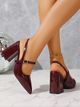 E 26427 French Style Square Toe Mary Jane Shoes ��ʽ������Ь