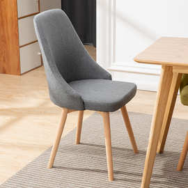 北欧单人实木椅子靠背餐椅ins网红化妆凳子电脑书桌椅子家用简约