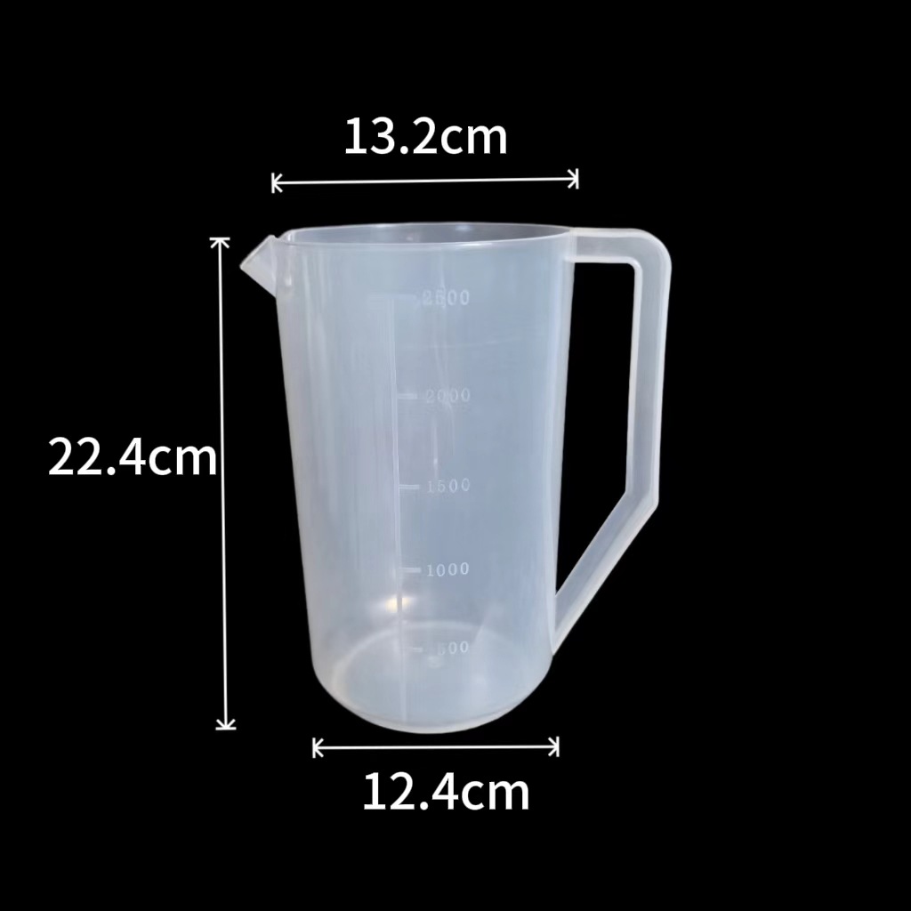 Taza de medir jabón hecho a mano taza de mezcla de té de leche engrosada taza de escala resistente a altas temperaturas taza de medir para hornear con tapa taza de medir de plástico