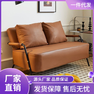 复古单人沙发客厅新款简约现代出租房网红款双人小户型布艺沙发椅-阿里巴巴
