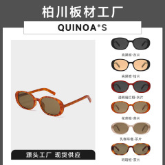 FAKEM プレート レトロ オーバル フレーム QUINO 偏光サングラス レディース BC58255 UV サングラス
