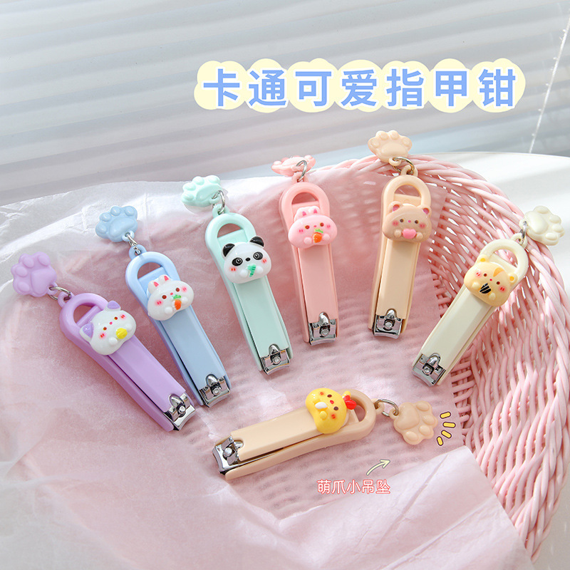 Cute Cartoon Cat Claw Pendant Nail Clipper Single Pack Student High-Looking Portable Nail Clipper Home Nail Clipper