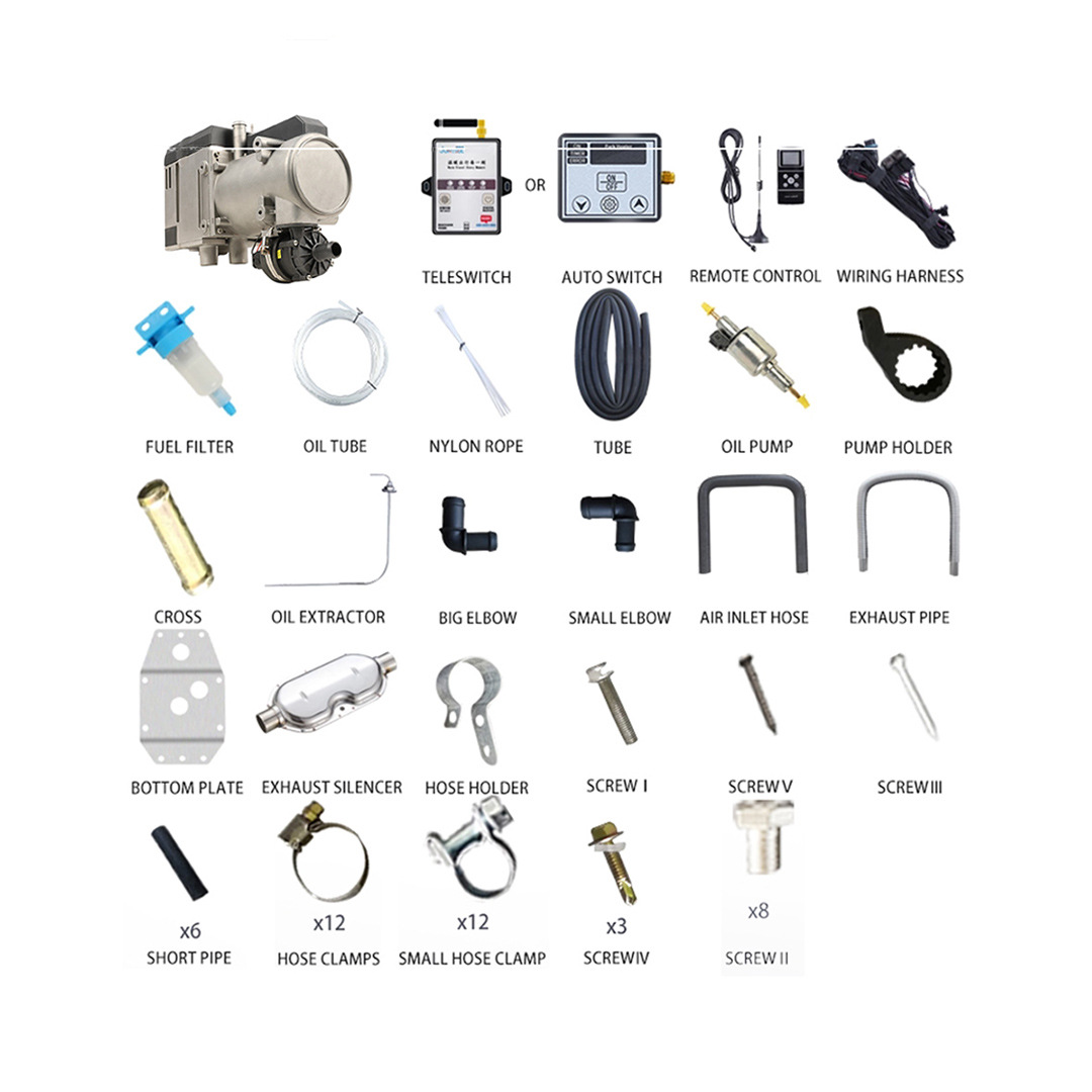 12V/24V 12KW 燃油水暖驻车加热器 车载预热系统 汽油柴油可用