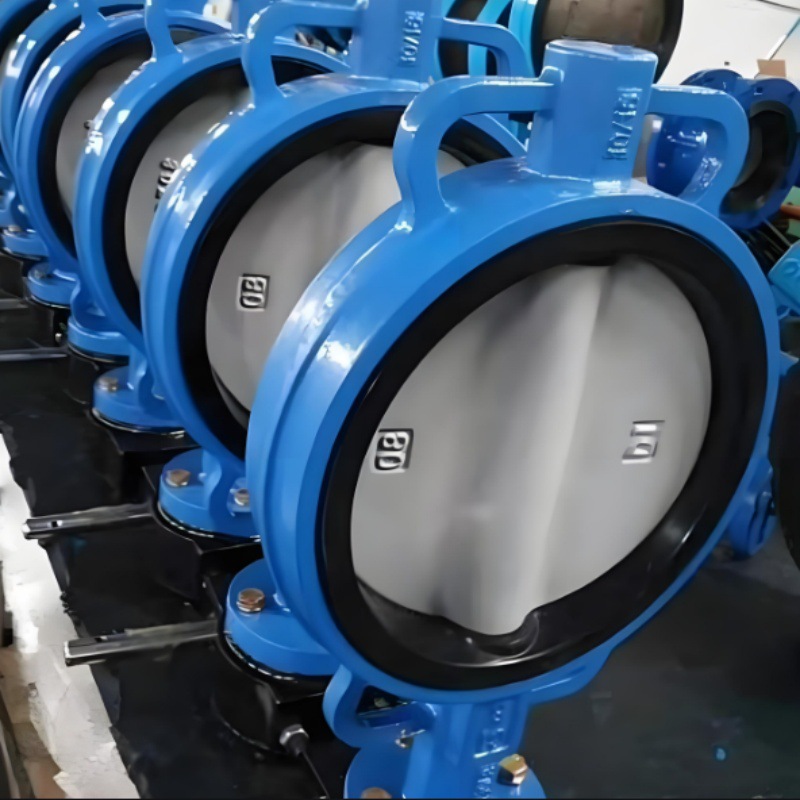 蜗轮对夹式软密封蝶阀  D371X-16C DN900 蝶阀 涡轮法兰对夹蝶阀