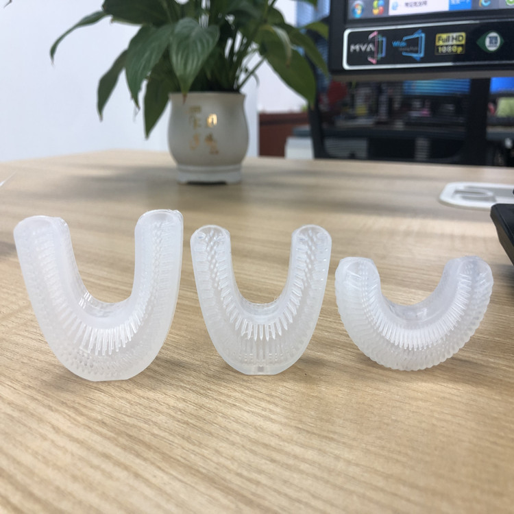 Lazy U-Shaped Electric Toothbrush Head U-Shaped Silicone Liquid Toothbrush Mouth-Held Electric Toothbrush Replacement Head for Children