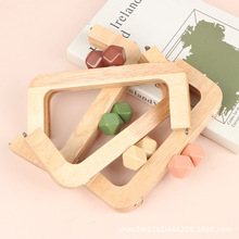 本色20*8CM 手袋木夹框20CM菱形树脂头木制夹框木头口金DIY手袋