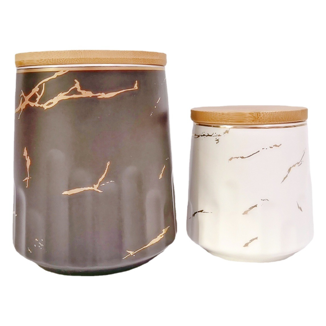 Tarro sellado de cerámica frasco de almacenamiento de exportación transfronteriza tapa de madera Tarro de almacenamiento de té condimento de cocina tarro de café tarro traje