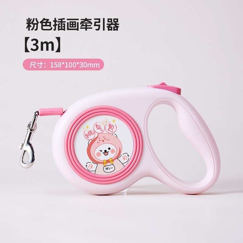 Correa retráctil automática para perros, cuerda para pasear perros pequeños y medianos, arnés para perros y gatos, cadena para cachorros Teddy, venta al por mayor transfronteriza