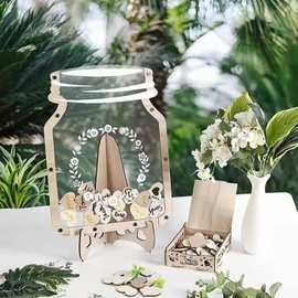 跨境新款婚礼签到板摆件 创意奶瓶框签到台 生日派对留言祝福摆件