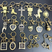 创意爱心钥匙链 相框情侣钥匙扣 方形个性照片钥匙圈 纪念小礼品