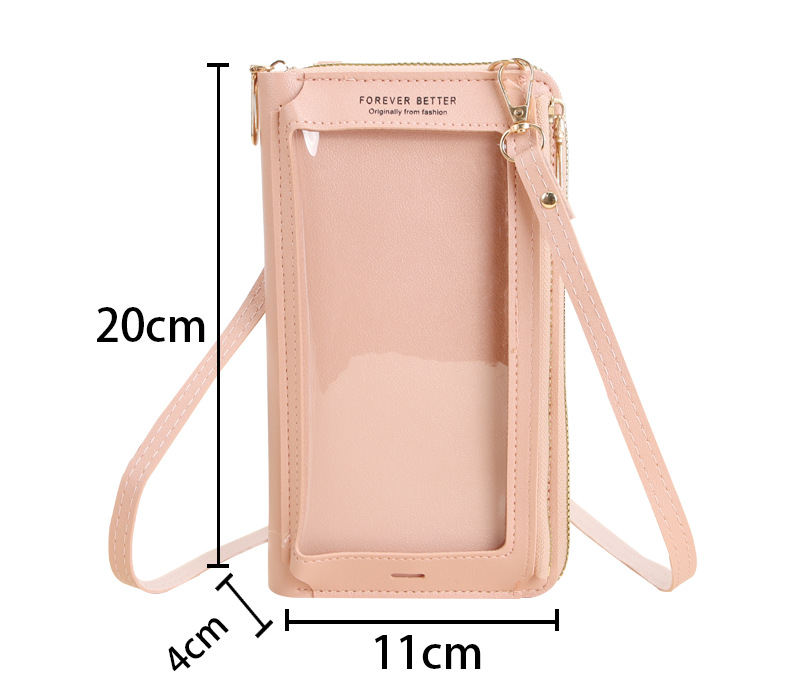 207g Weight Zipper Closure Type Single Shoulder Strap Strap Type Phone Wallets Bags Type Casual, Daily Occasion PVC Material Solid Color Pattern All Seasons Season Unisex Gender Vintage Style, Classic Style Style Square Shape Small Size Unisex Solid Color PVC Zipper Phone Wallets 7