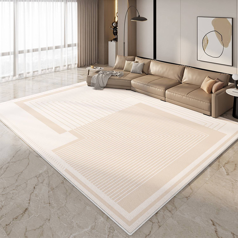Alfombra de sala de estar nórdica transfronteriza, alfombra de sofá de lujo de alto nivel, alfombra de mesa de té, alfombra de cama de dormitorio minimalista, fabricante de etiquetas
