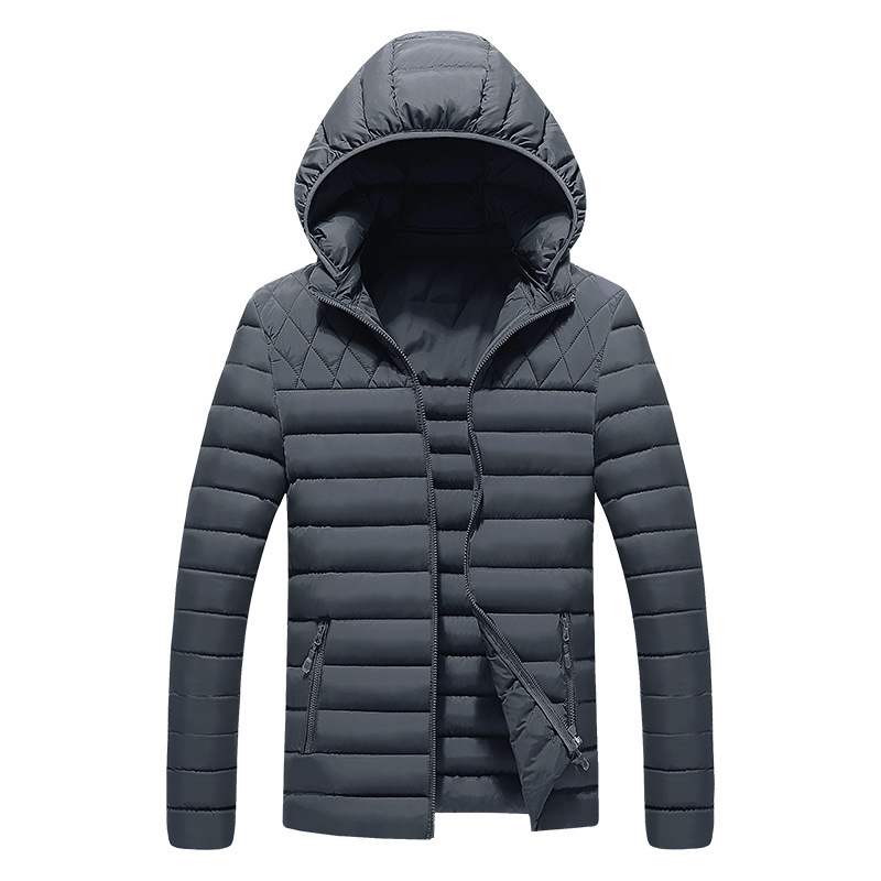 2021 Comercio exterior transfronterizo Abrigo acolchado de algodón para hombres corto cálido Chaqueta acolchada de algodón para hombres con capucha moda casual Abrigo acolchado de algodón Comercio exterior