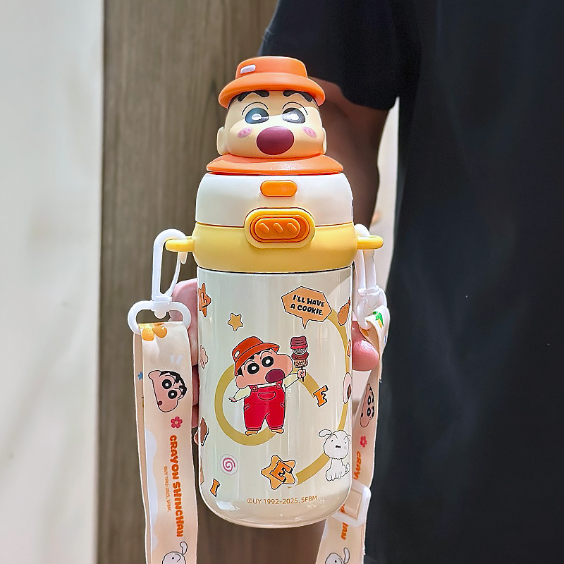 Lápiz pequeño nuevo taza de calentamiento para niños, niños y niñas 316 acero inoxidable con paja para jardín de infantes se puede llevar doble hervidor de agua