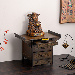 Home Buddha Statues Ladder God of Wealth Storing Rack Small Buddhist Niche Modern Worship Tribute Platform Buddha Platform Base Elevated