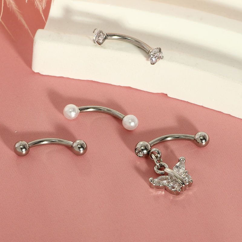 Pointed titanium steel lip stud product view
