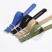 NATO一条过尼龙帆布表带适用欧米伽手表带圆扣18/20/22mm男女通用