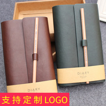 特价得力22218创意旅行记事本复古笔记本皮本子商务日记本礼品盒