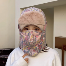 女冬季新款套头帽雷锋帽男款骑车加绒加厚帽子冬天户外防寒保暖帽