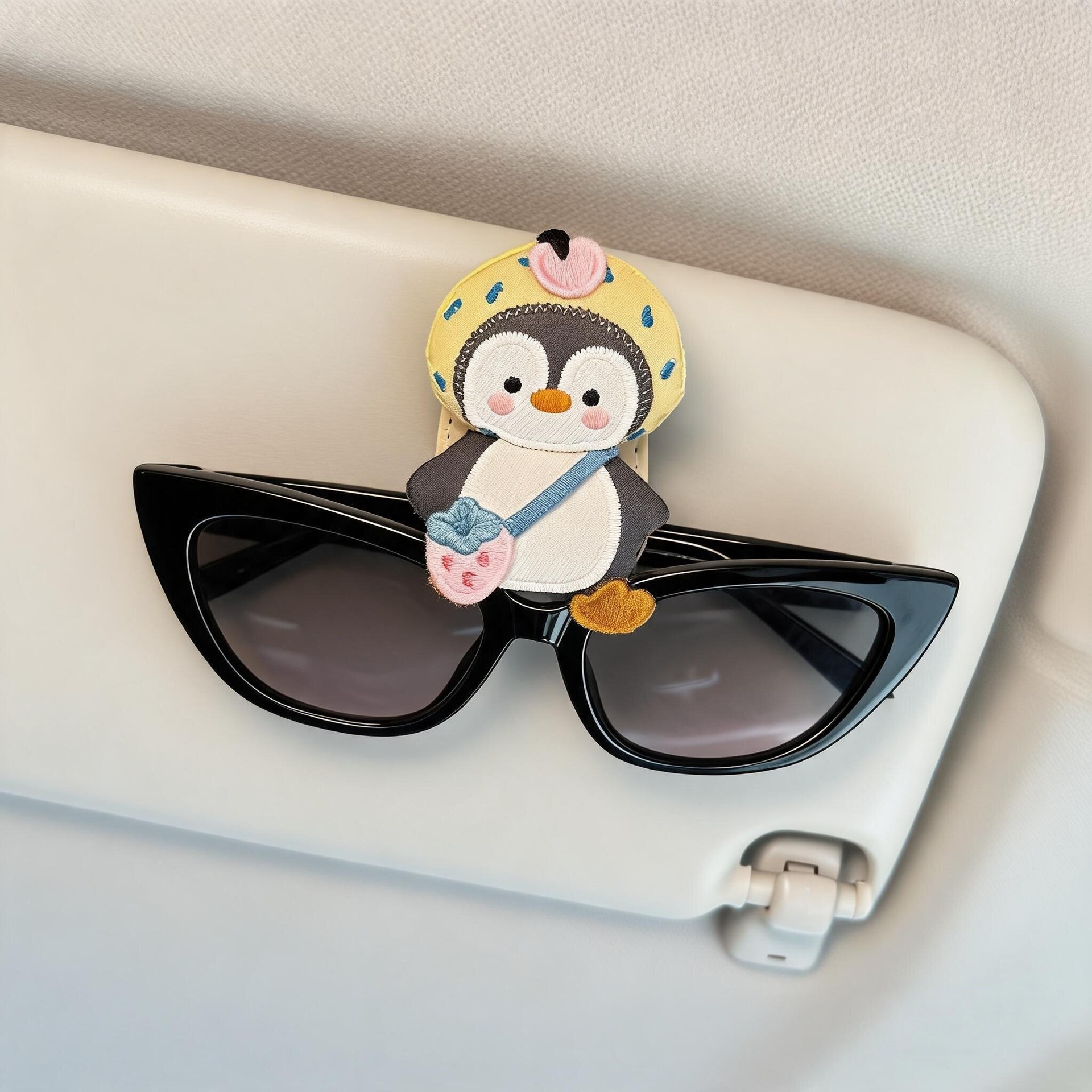 2026 New Car-Mounted Glasses Clip for In-Car Use, Sunglasses Storage Clip, Sun Visor Glasses Holder, Cute Magnetic Clip for Women