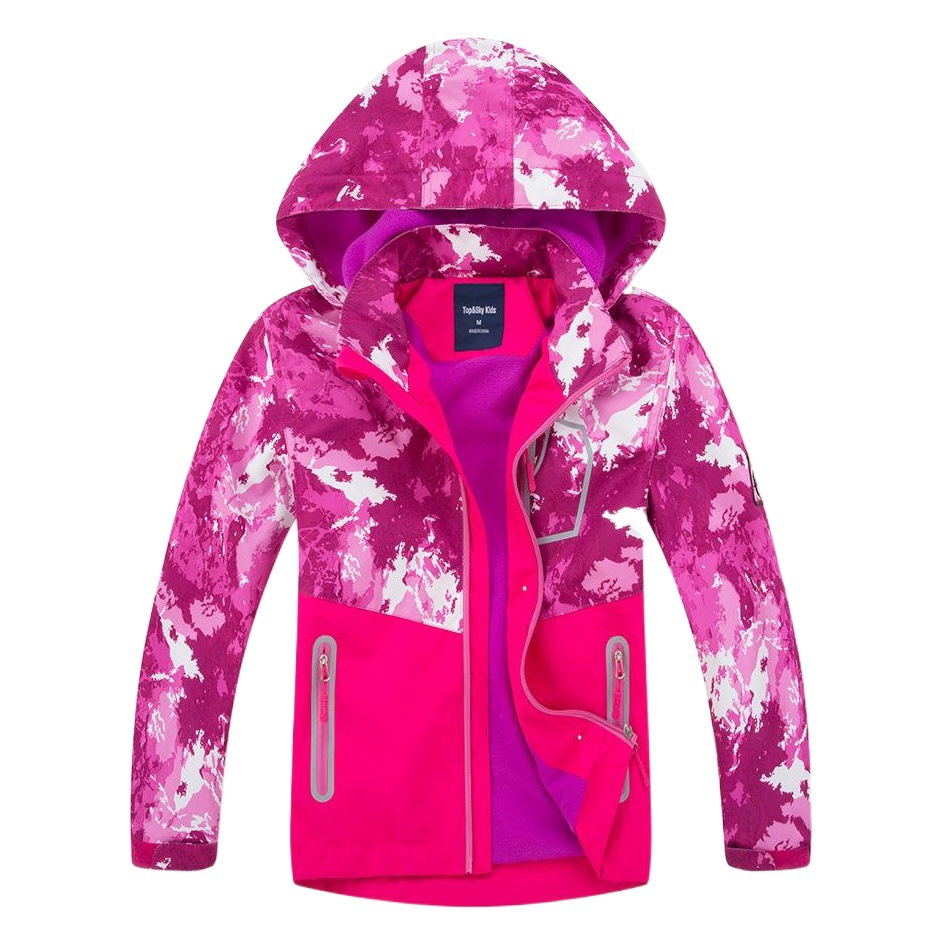 2020 niños y niñas abrigo chaqueta rompevientos color a juego camuflaje cremallera camisa impermeable transpirable chaqueta de los niños al aire libre