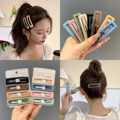 White Deer's same style seamless hairpin for women, side forehead bangs, small clip, makeup hairpin, duckbill clip, headwear