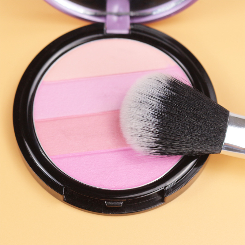 Mini solo cepillo de reparación cepillo suelto rubor cepillo principiante herramienta de maquillaje portátil cepillo de maquillaje de pie plana